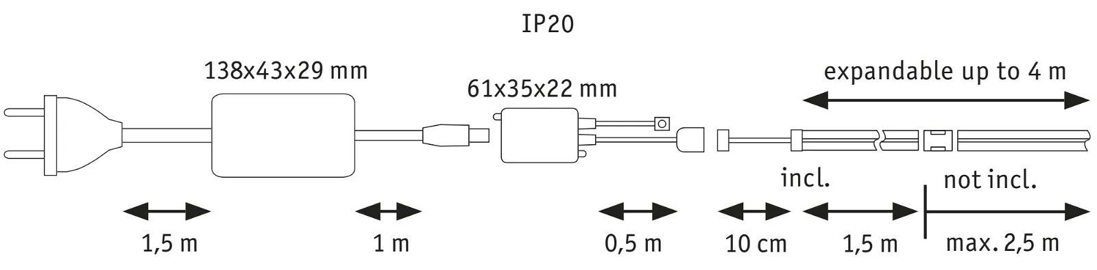 71114 Full-Line set 1,5m 15,5w 1200lm/m Tunable White