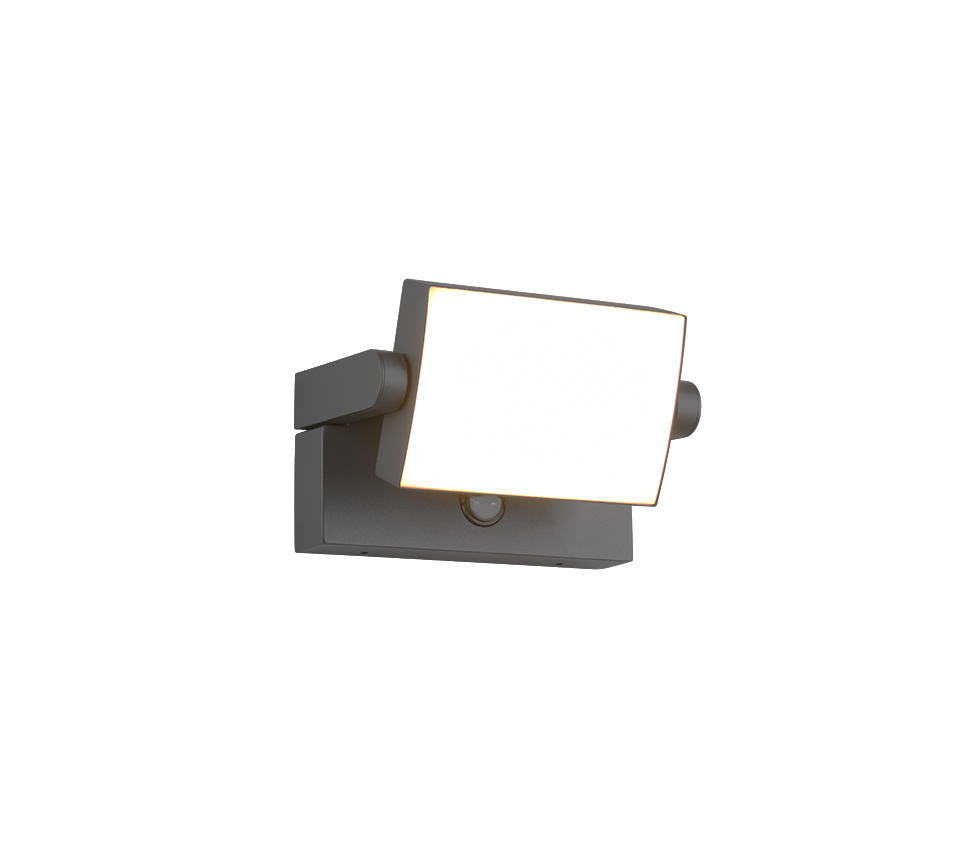 246869142 KANSAS Buitenlamp PIR 10w 1000lm 3000k Antraciet