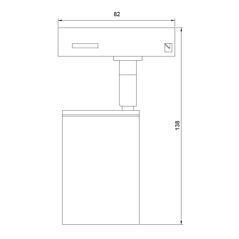 1f rail zwart spot GU10