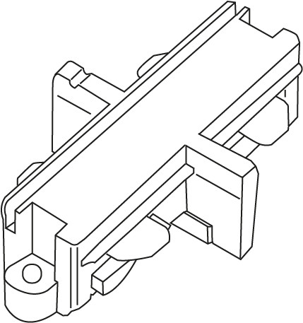 1f rail zwart verbinding